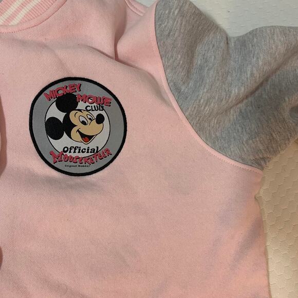 Disney Mickey Mouse Pink Varsity Letterman Jacket Size Large - Picture 7 of 8